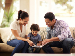 Image of an Orange County California family deciding how much life insurance they need